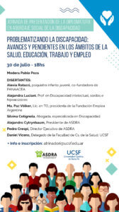 jornada abierta 30 de julio, discapacidad