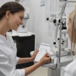 vision-lateral-mujer-que-se-revisa-los-ojos