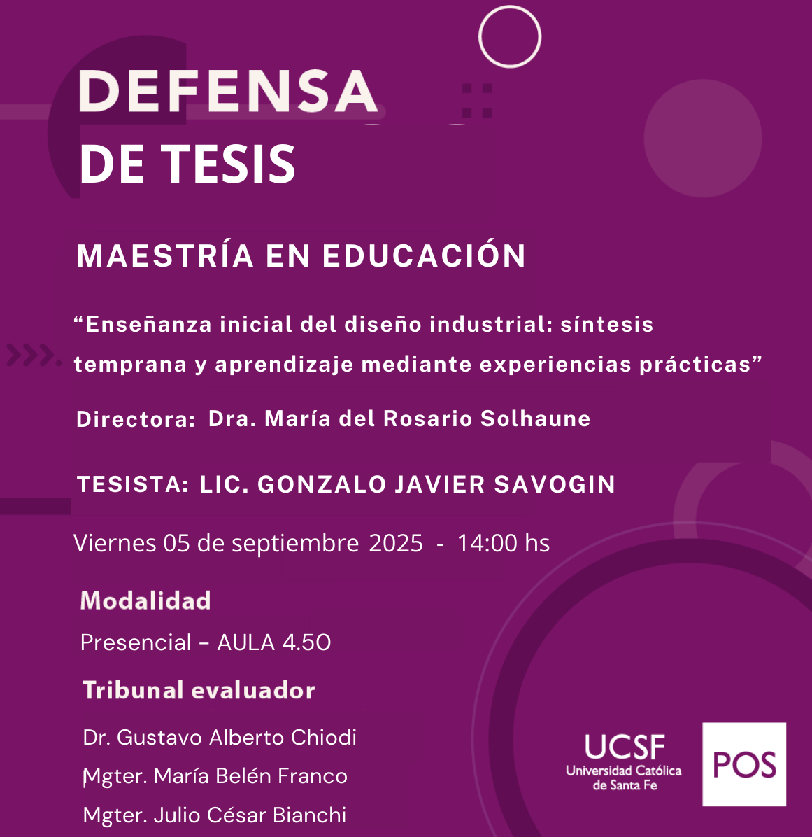 Defensa de Tesis Savogin