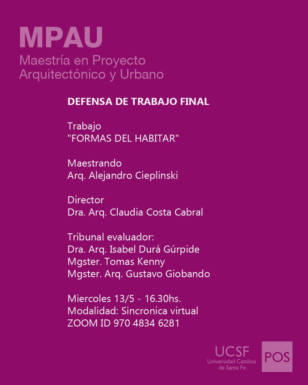 Defensa de Trabajo Final