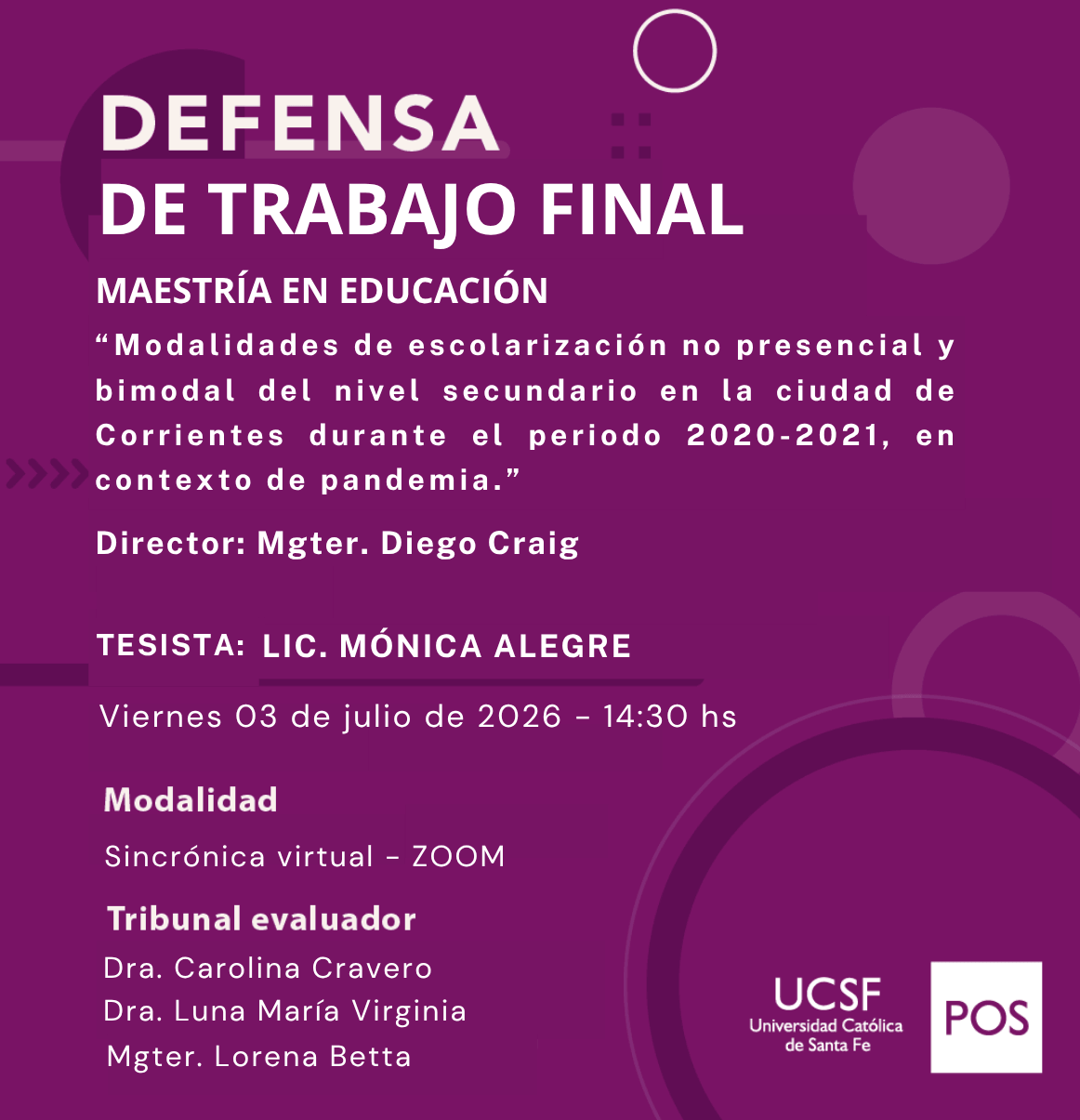 Defensa de Trabajo Final