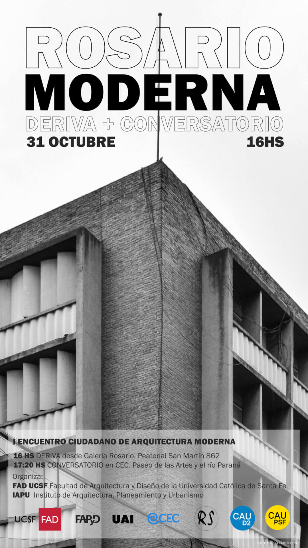 invitación rosario moderna itinerario